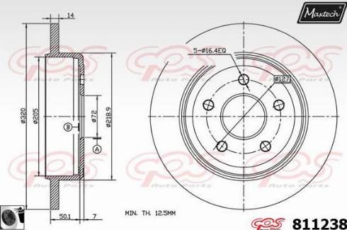 Maxtech 811238.0060 - Brake Disc autospares.lv