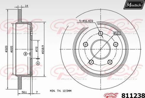 Maxtech 811238.0000 - Brake Disc autospares.lv