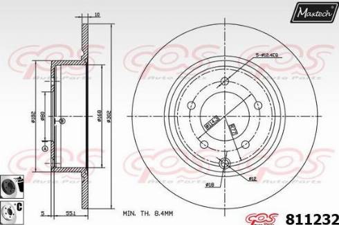 Maxtech 811232.6060 - Brake Disc autospares.lv