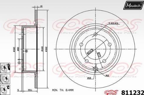 Maxtech 811232.6880 - Brake Disc autospares.lv