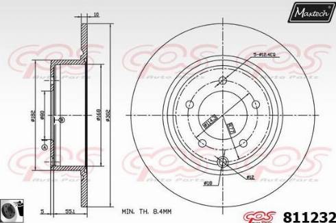 Maxtech 811232.0060 - Brake Disc autospares.lv