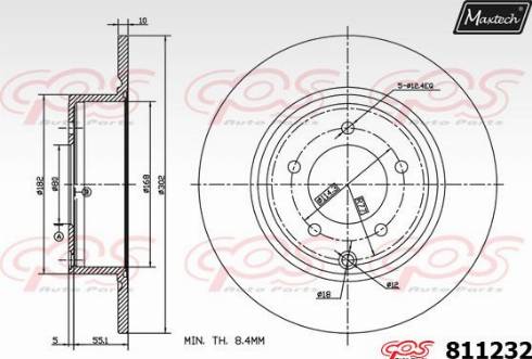 Maxtech 811232.0000 - Brake Disc autospares.lv