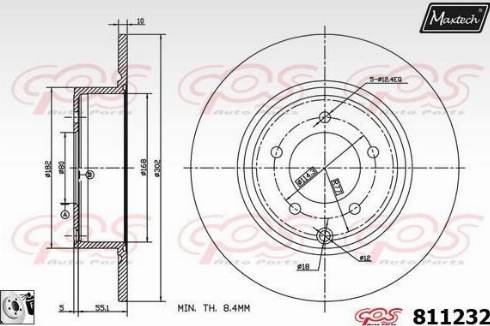 Maxtech 811232.0080 - Brake Disc autospares.lv