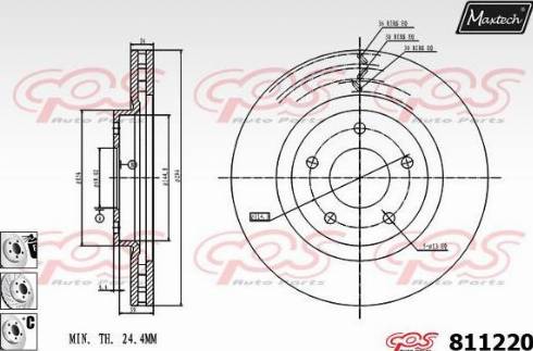 Maxtech 811220.6980 - Brake Disc autospares.lv