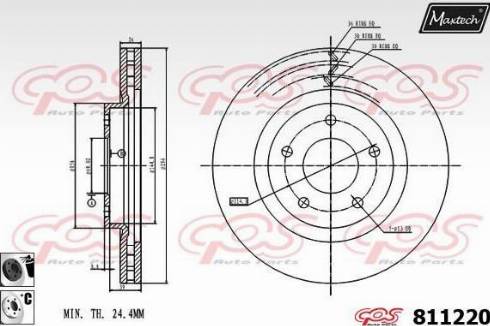 Maxtech 811220.6060 - Brake Disc autospares.lv