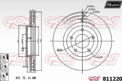 Maxtech 811220.6880 - Brake Disc autospares.lv