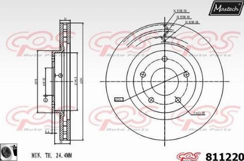 Maxtech 811220.0060 - Brake Disc autospares.lv