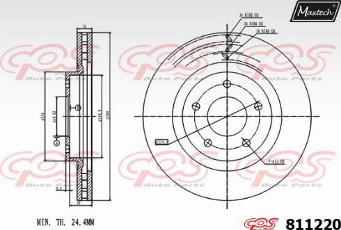 Maxtech 811220.0000 - Brake Disc autospares.lv