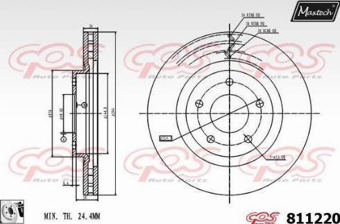 Maxtech 811220.0080 - Brake Disc autospares.lv