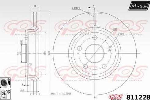 Maxtech 811228.6060 - Brake Disc autospares.lv