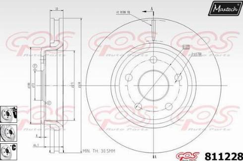 Maxtech 811228.6880 - Brake Disc autospares.lv