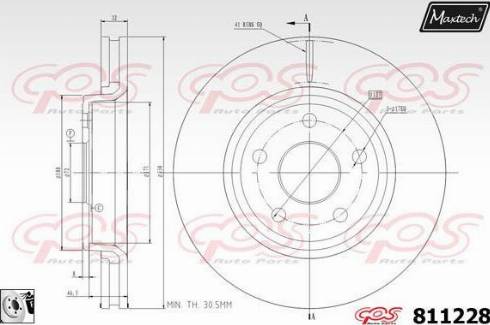 Maxtech 811228.0080 - Brake Disc autospares.lv