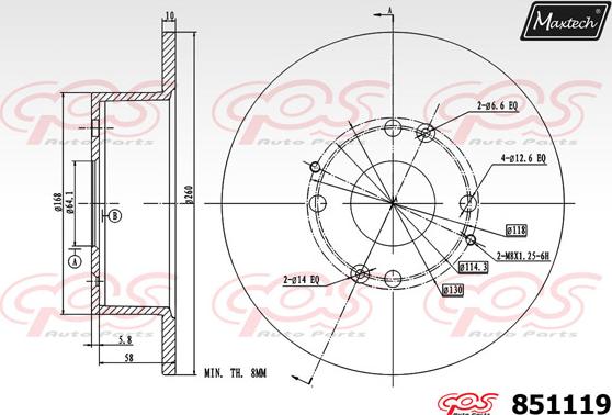 Maxtech 817002 - Brake Disc autospares.lv