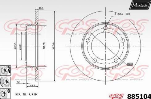 Maxtech 885104.6880 - Brake Disc autospares.lv