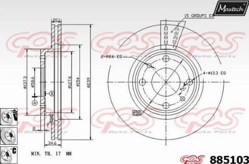 Maxtech 885103.6980 - Brake Disc autospares.lv