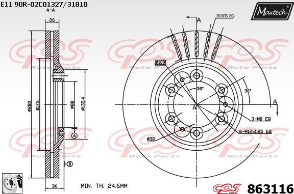 Maxtech 881405 - Brake Disc autospares.lv