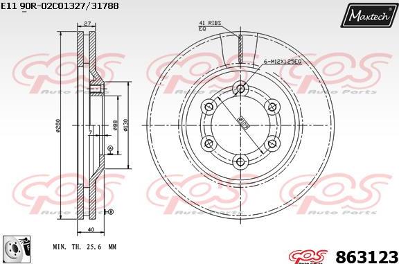 Maxtech 881406 - Brake Disc autospares.lv