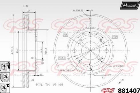 Maxtech 881407.6980 - Brake Disc autospares.lv