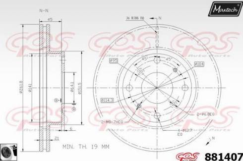 Maxtech 881407.0060 - Brake Disc autospares.lv