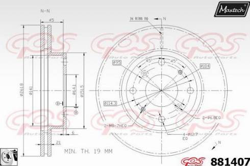 Maxtech 881407.0080 - Brake Disc autospares.lv