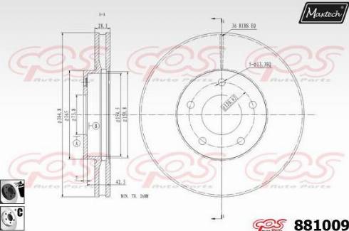 Maxtech 881009.6060 - Brake Disc autospares.lv