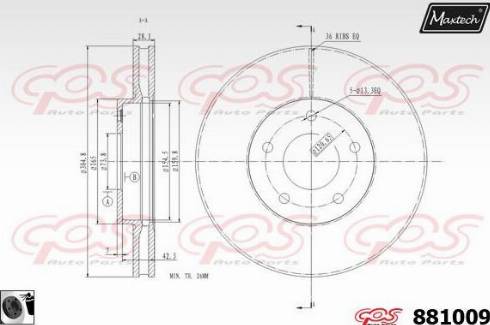 Maxtech 881009.0060 - Brake Disc autospares.lv