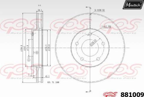 Maxtech 881009.0000 - Brake Disc autospares.lv