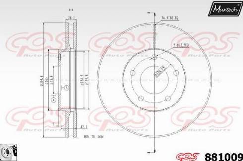 Maxtech 881009.0080 - Brake Disc autospares.lv