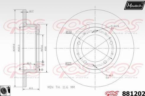 Maxtech 881202.0060 - Brake Disc autospares.lv