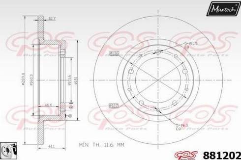 Maxtech 881202.0080 - Brake Disc autospares.lv