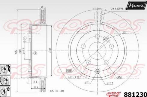 Maxtech 881230.6980 - Brake Disc autospares.lv