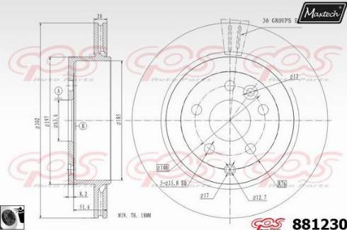 Maxtech 881230.0060 - Brake Disc autospares.lv