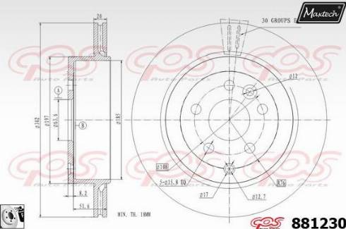 Maxtech 881230.0080 - Brake Disc autospares.lv