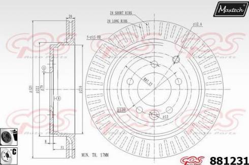 Maxtech 881231.6060 - Brake Disc autospares.lv