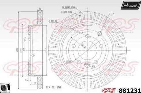 Maxtech 881231.0060 - Brake Disc autospares.lv