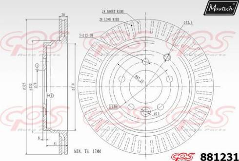 Maxtech 881231.0000 - Brake Disc autospares.lv