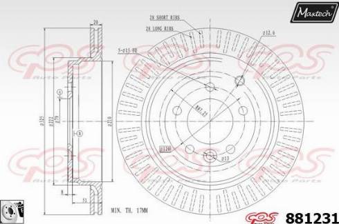 Maxtech 881231.0080 - Brake Disc autospares.lv