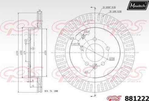 Maxtech 881222.0000 - Brake Disc autospares.lv