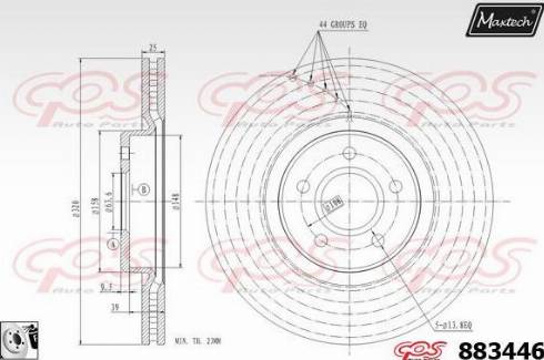 Maxtech 883446.0080 - Brake Disc autospares.lv