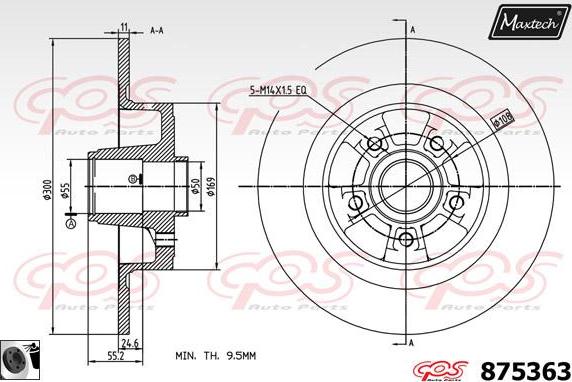 Maxtech 883446 - Brake Disc autospares.lv