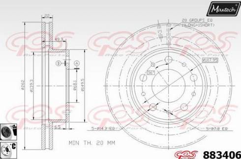 Maxtech 883406.6060 - Brake Disc autospares.lv