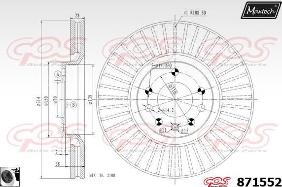 Maxtech 883415 - Brake Disc autospares.lv