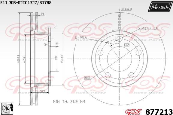 Maxtech 883413 - Brake Disc autospares.lv