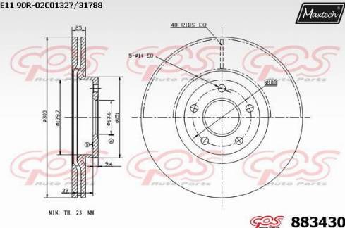 Maxtech 883430.0000 - Brake Disc autospares.lv