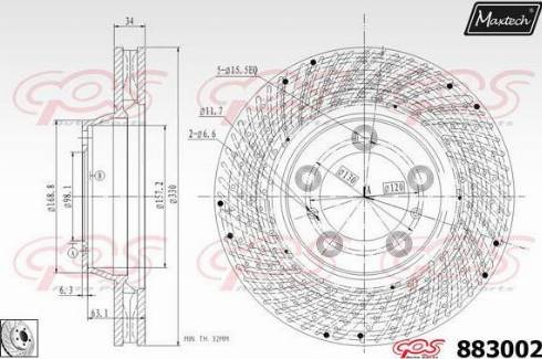 Maxtech 883002.0200 - Brake Disc autospares.lv