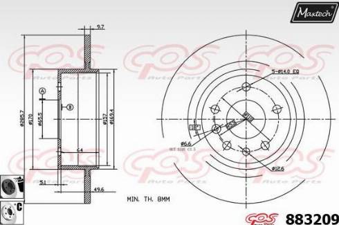 Maxtech 883209.6060 - Brake Disc autospares.lv