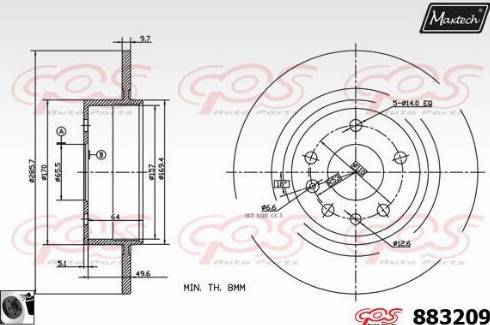 Maxtech 883209.0060 - Brake Disc autospares.lv