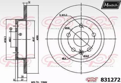 Maxtech 831272.6060 - Brake Disc autospares.lv