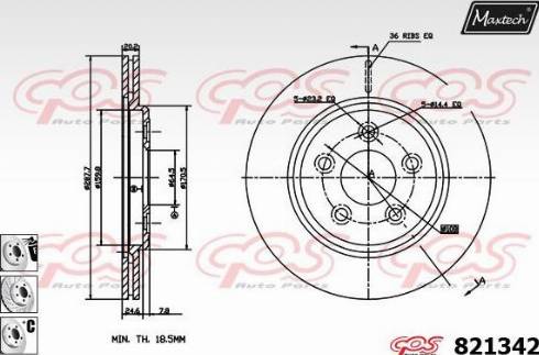 Maxtech 821342.6980 - Brake Disc autospares.lv