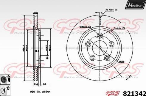 Maxtech 821342.6060 - Brake Disc autospares.lv